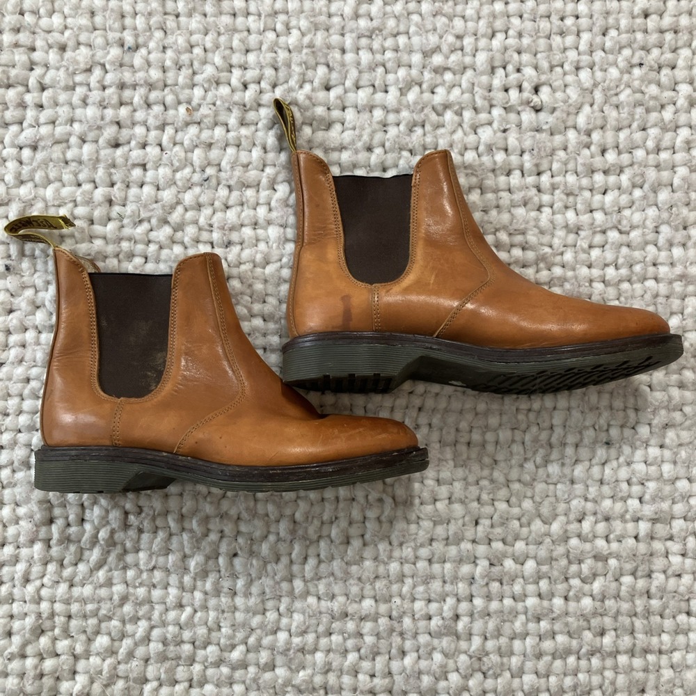 Dr Doc Martens Leather Chelsea Boot Mens US 8 Women US 9 Brown 2976 Rare Color
